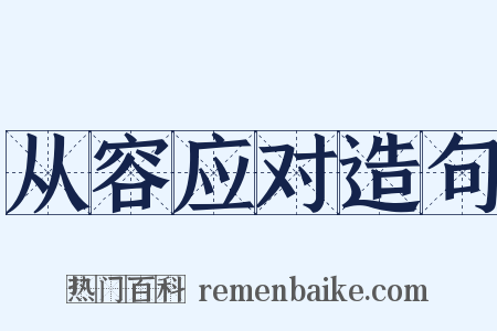 从容应对造句是什么意思的图片